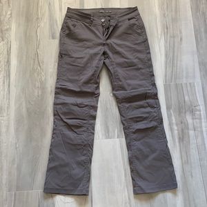 EUC PrAna Pants in Gray with Multiple Pockets, Drawstring Pants. Sz 4 Short